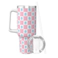 thumbnail image 2 of KLL Checkerboard With Snowflake Print 40oz Stainless Steel Insulated Car Cup Coffee Mug with Spillproof Lid - Keep Your Drink Hot or Cold on the Go, 2 of 8