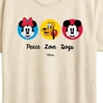 thumbnail image 3 of Disney - Mickey & Minnie Peace Love Dogs - Women's Short Sleeve Graphic T-Shirt, 3 of 5
