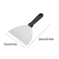 thumbnail image 3 of Kbndieu Gadgets de Cuisine Spatule de Cuisson en Acier Inoxydable Demi-Rond Teppanyaki Spatule Poignée en Plastique Spatule à Main Spatule de Friture Fabricant en Gros, 3 of 6