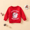 thumbnail image 2 of Sudadera Para Niños Pequeños, Bebés, Niñas, Niños, Estampado Navideño, Manga Larga, Suéter Superior, Suéter Rojo Odeerbi LM103-6556, 2 of 8