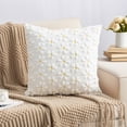 thumbnail image 2 of REGALWOVEN Throw Pillow Covers Set of 2, Bunny Easter Decorations, Soft Plush Jacquard Rabbit Pillow Cases White-3 18" x 18", 2 of 6