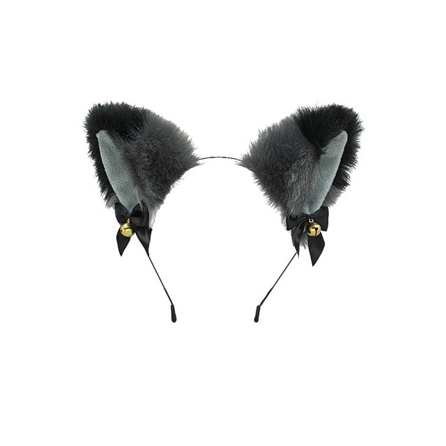 Minnieouse Banda para la cabeza de niña con lazo, cascabeles pequeños, diseño de orejas de animales encantadores, suministro a juego, herramienta de Accesorio para el cabello Tipo20 Minnieouse AP010458-20B