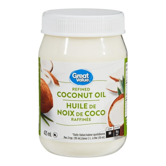 Great Value Refined Coconut Oil, 425 mL