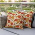 thumbnail image 4 of Thanksgiving Pillow Covers 2 Pack Cartoon Pumpkin Maple Leaf Pillowcase Waterproof Outdoor Throw Pillow Cover for Patio Garden Square Cushion 26”x26”, 4 of 9