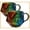 2PCS Multicolor, variant on Rainbow D20 Dice Mug, Polyhedral Dice Coffee Cup with Handle, Game Mug for RPG Lovers, Game Night Mugs Gift for Fantasy Lovers