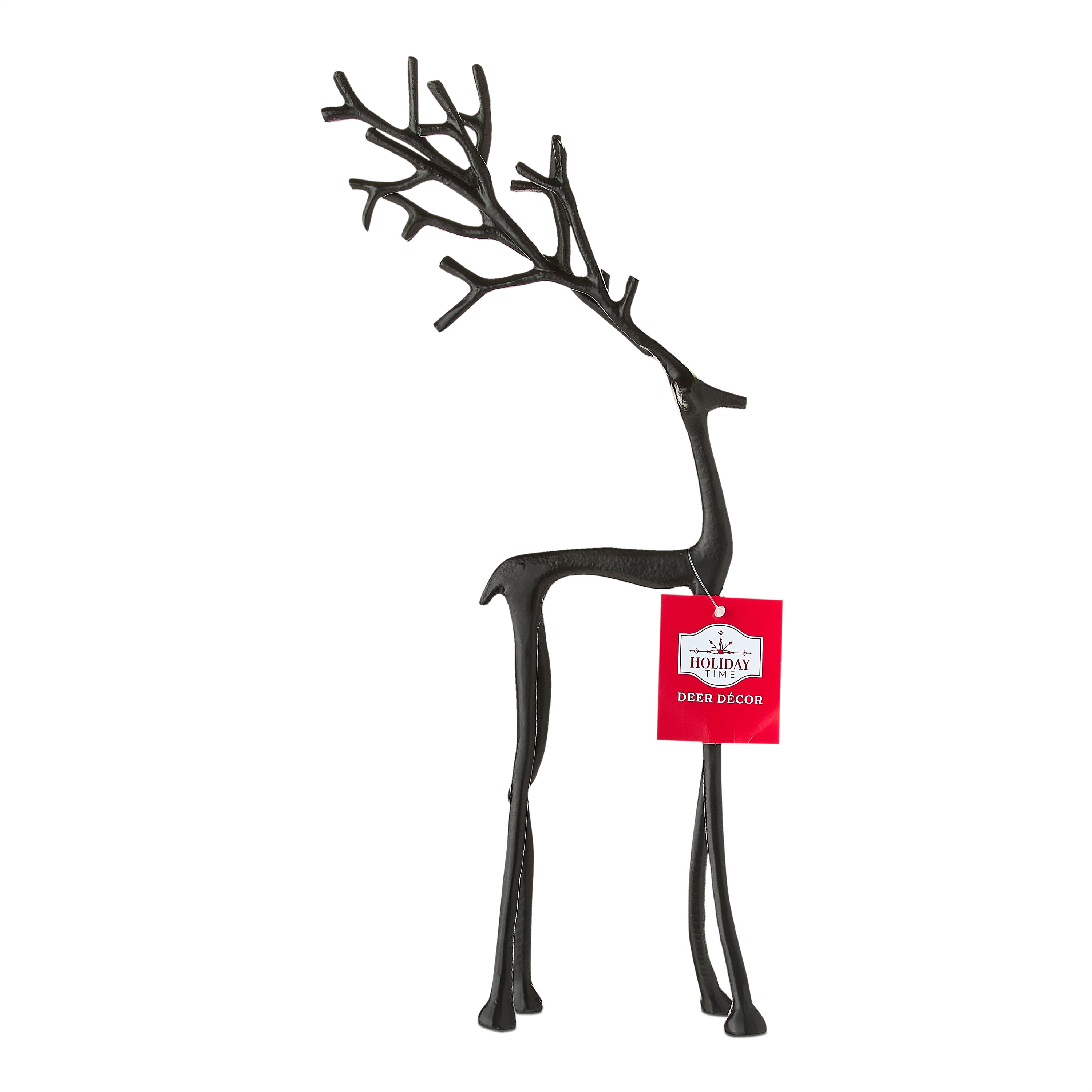 Large Metal Deer Tabletop Decoration, Black, 15.5", by Holiday Time