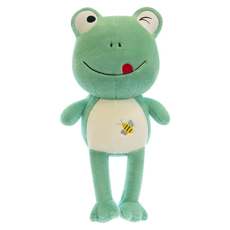 Cute Frog Plush Toy Creative Green Frog Girls Accompanying Sleeping Stuffed  Doll 