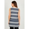 thumbnail image 3 of Jessica London Women's Plus Size Knit Tunic Tank Long Sleeveless Blouse, 3 of 6