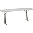 thumbnail image 3 of YounGG 6' Rectangular Plastic Folding Table, Long Plastic Foldable Table for Residential Indoor/Outdoor Events, White, 3 of 5