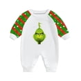 thumbnail image 2 of Conjuntos de pijamas navideños familiares a juego Grinch 2024, pijama de Grinch con parte superior y pantalones de pijama a cuadros, pijama de Grinch para niños y adultos para la familia, 12 Meses, 2 of 4