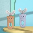 thumbnail image 5 of 4 Pack Kids U-Shaped Toothbrush Toothbrush U Full Mouth Toothbrush Children's Manual Brush Head Food Grade Soft Silicone Brush Head Cleaning, 5 of 5