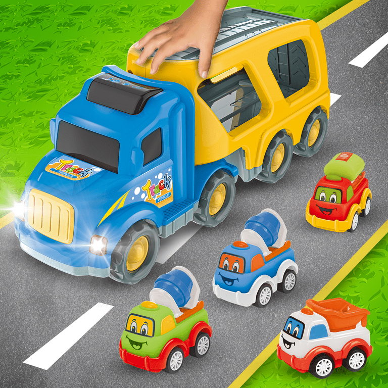 5 in-1 Toy Trucks for Boys,Truck Toy for 1 2 3 4 5 6