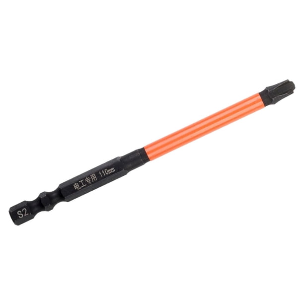 Punta De Destornillador Cruzada Magnética Especial Ranurada Antideslizante Para Taladros Eléctricos 110mm FPH3 Naranja