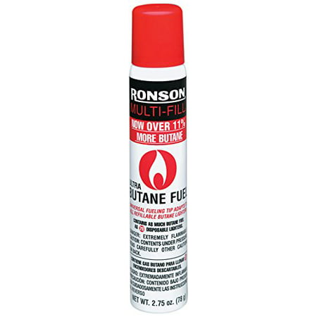 Single Refill Canister For All Butane Appliances and Lighters, 2.75