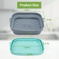 thumbnail image 5 of ZIVACATE Silicone Air Fryer Liners Inserts 2 Pack Air Fryer Silicone Basket Inserts Foldable Square Reusable Air Fryer Liners 8in, 5 of 8