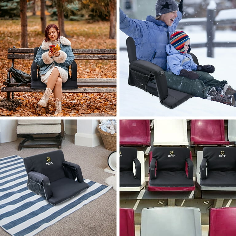 Heated and Massaging Stadium Seat Cushion