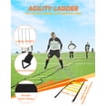 thumbnail image 6 of DF DUALFERV Speed and Agility Training Set, Agility Training Equipment for Kids with 20ft Sports Agility Ladders, Cones, Agility Hurdles, Resistance Parachute, Jump Rope for Basketball, Soccer, 6 of 6