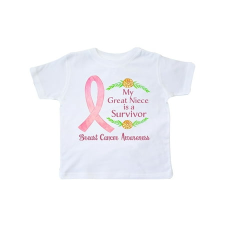 

Inktastic My Great Niece is a Survivor Breast Cancer Awareness Gift Toddler Boy or Toddler Girl T-Shirt