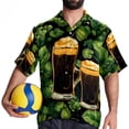 thumbnail image 4 of Saint Patrick's Day Men's Short Sleeve Hawaiian Beach Poplin Shirt Casual Printed Button Down Summer Unisex Shirt, 4 of 6