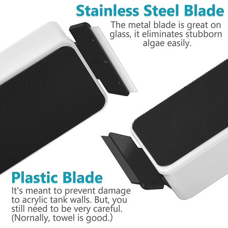 Magnetic Aquarium Fish Tank Glass Algae Scrapers Glass Cleaner Scrubber Clean Brush [floating,scratch-free,non-slip,magnetizing],suitable For 4mm Glas