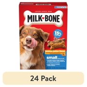 (24 pack) Milk Bone Peanut Butter Flavor Dog Biscuits, Naturally & Artificially Flavored, 24 oz Box