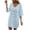 Sky Blue, variant on YuXingFu Petite Dresses for Women Mid-Length V-Neck Plus Size Womens Dress Short Sleeve Solid Color Casual Summer Beige S