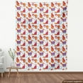 thumbnail image 4 of Ambesonne Fox Fabric by the Yard Upholstery, Animals in Winter Sweaters, 1 Yard, Multicolor, 4 of 5