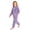 Purple, variant on Cethrio Girls Fleece One-piece Pajamas, Warm Long Sleeve Hooded Full Zip Winter Loungewear Jumpsuit Size 7-8 Years Pink