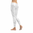 thumbnail image 2 of SUNENAT Antique White Marble Stone Women's Stretchy Capri Leggings Yoga Running Pant 4XL, 2 of 4