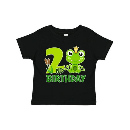 

Inktastic 2nd Birthday Prince Frog Gift Toddler Boy Girl T-Shirt
