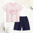 thumbnail image 2 of felwors Pyjamas Filles Ensembles Pjs Enfants Été Manches Courtes Vêtements de Nuit (Violet, 11-12 Ans), 2 of 8