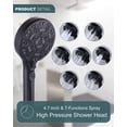 thumbnail image 2 of Wowow Single-Handle 7 -Spray Wall Mount Shower Faucet 1.8 GPM with Adjustable Head in Matte Black (Valve Included), 2 of 9