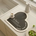 thumbnail image 2 of Heart Shaped Diatomaceous Mud Mat Absorbent Sink Drying Pad for Kitchen Countertop Dish Drainer Fast Drying Non-Slip(Black), 2 of 6