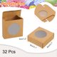 thumbnail image 2 of 32 Piezas Cajas de Embalaje de Jabón 3.1 x 3.1 x 1.2 Pulgadas Caja de Jabón de Kraft para Embalaje de Repostería, Dulces y Exhibición de Joyería (Marrón), 2 of 6