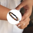 thumbnail image 5 of Pulseras unisex ajustables de macramé con piedras preciosas y cristales de poder curativo natural de 8 mm, 5 of 5