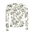thumbnail image 6 of Cutuoiiu Women's Casual Crewneck Long Sleeve Floral Printed Stylish Prints Tunic Tops Gifts, 6 of 6