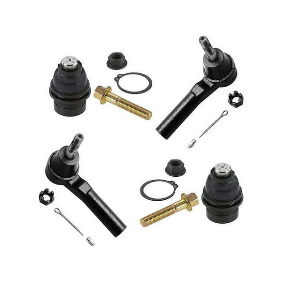 Front Ball Joint and Tie Rod End Kit - Compatible with 2007 - 2012 Dodge Caliber 2008 2009 2010 2011
