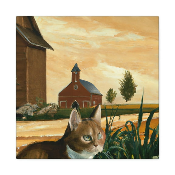 Barn Cat at Rest - Canvas