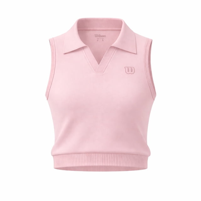 Top Deportivo Wilson para Mujer Tipo Polo Tenis Color Rosa Talla CH