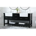 thumbnail image 3 of Elegant Decor Clement 72" Aluminum MDF Double Bathroom Vanity in Gray, 3 of 3