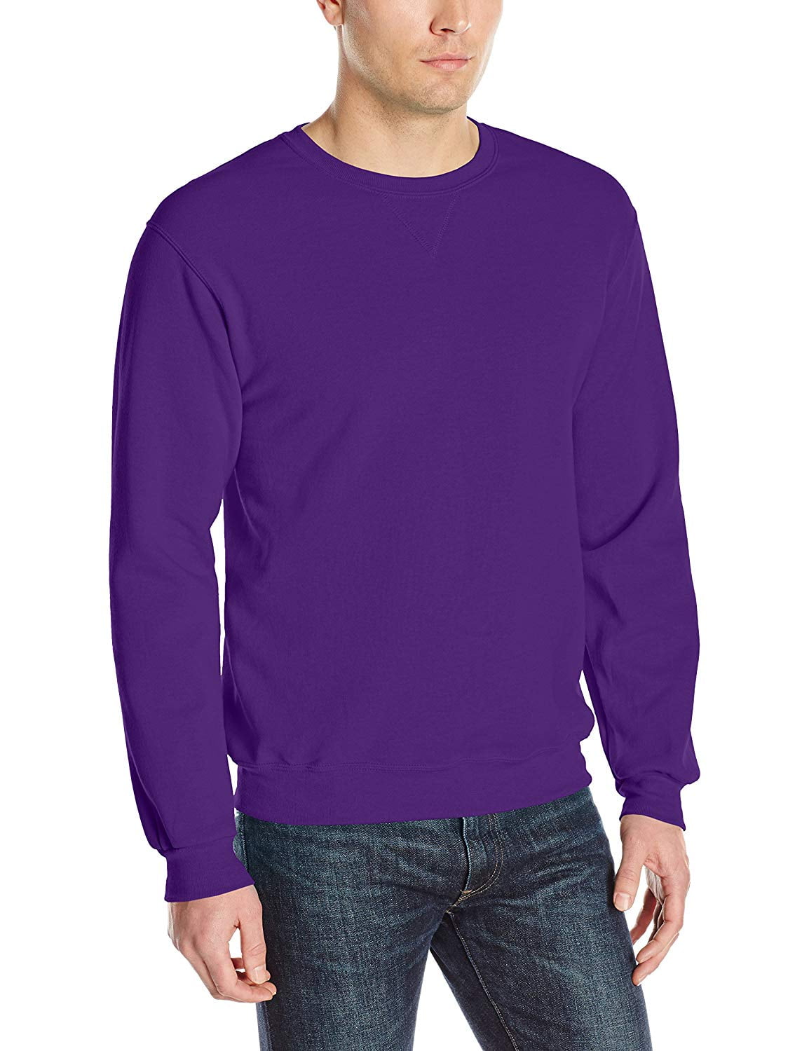 fruit of the loom purple sweatshirt