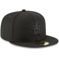 thumbnail image 3 of Men's New Era Black Houston Astros Primary Logo Basic 59FIFTY Fitted Hat, 3 of 4
