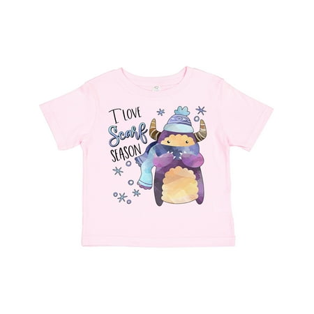 

Inktastic I Love Scarf Season Cute Winter Yeti Gift Toddler Boy or Toddler Girl T-Shirt