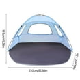 thumbnail image 3 of Twfbrm Beach Tent for 3/4 Person - Easy Setup Sun Shade Shelter, Portable Beach Shade Sun Canopy with UPF 50+ UV Protection, Removable Windows Family Size, 3 of 6