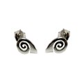 thumbnail image 1 of Sterling Silver Rhodium Plated Greek Spira Stud Earrings, 10mm, 1 of 2
