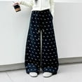 thumbnail image 5 of Kogui Sweatpants Girls Girls Sweatpants Joggers Sweat Pants Graphic Print High Waisted Cute Pants Size 7-8 (Black,7-8 Years), 5 of 8