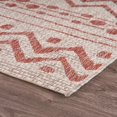 thumbnail image 3 of LR Home Victoria 8' x 10' Beige/Red Chevron Indoor/Outdoor Area Rug, 3 of 7