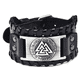 thumbnail image 1 of Brazalete Xtellar Vikingo Hombre  Cuero Amuleto Nórdica Runas, 1 of 4