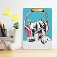 thumbnail image 5 of FMSHPON French Bulldog Pink phones Blue Clipboard Hardboard Wood Nursing Clip Board and Pull for Standard A4 Letter 13x9 inches, 5 of 7