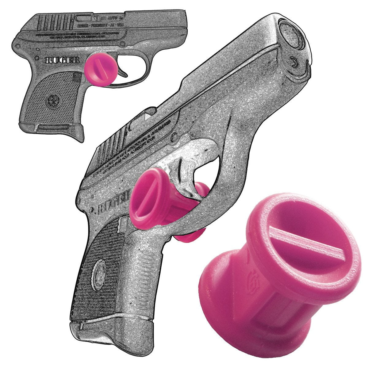 Garrison Grip One Micro Trigger Stop Holster Fits Ruger Lcp 380 S18 Pink Walmart Com Walmart Com